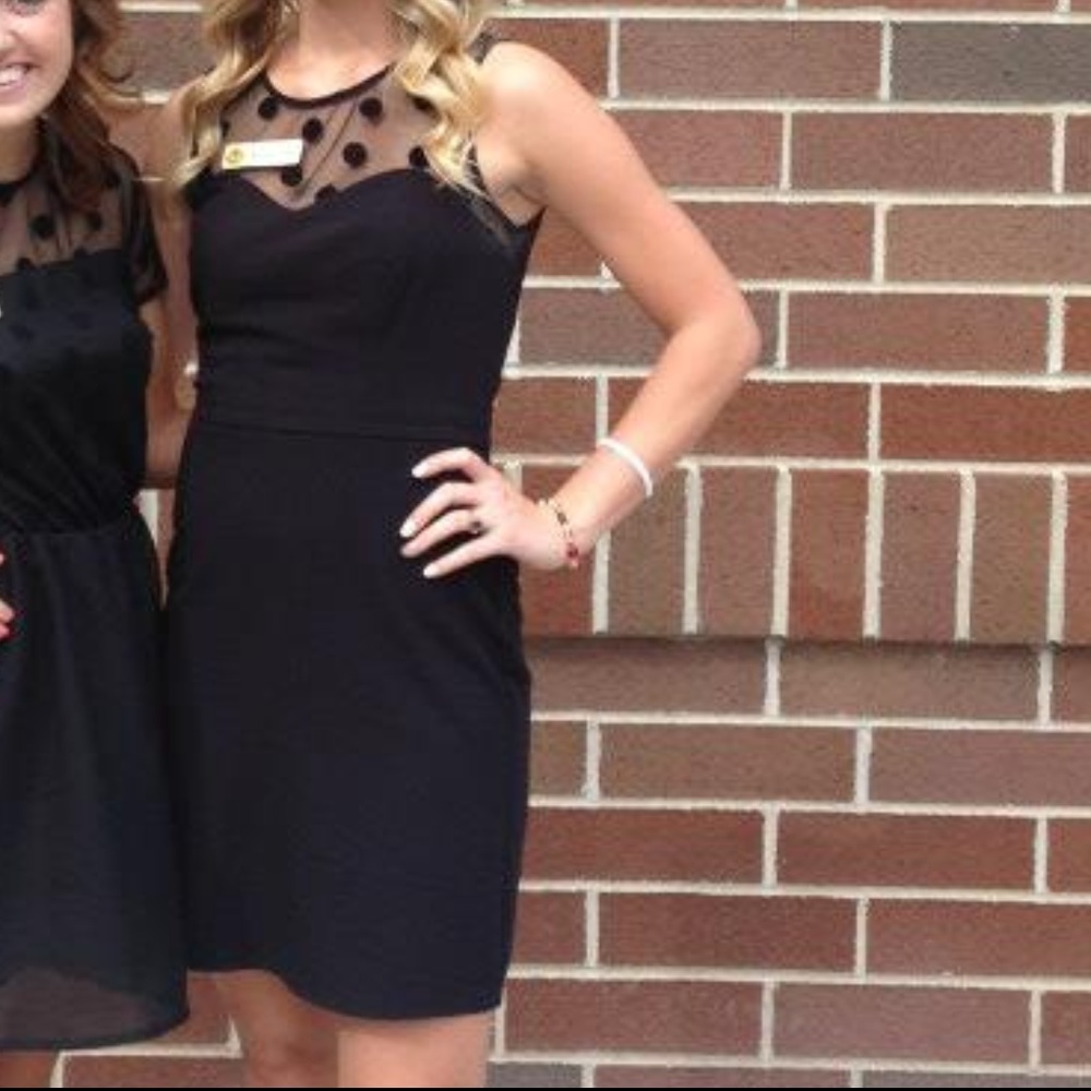 Polka Dot Black Dress